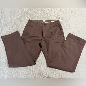 Men's Flint and Tinder Pleated Herringbone Chino Pants, Brown,  33 x 32